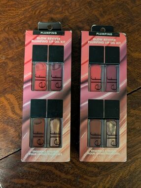 ELF Glow Reviver Plumping Lip Oil Kit - Pink & Nude Shades